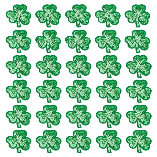 FREEBLOSS 30 Stück Pailletten Patches St. Patrick'S Day Perlenflicken, Vierblättriges Kleeblatt, Perlenflicken, Kleeblatt, Pailletten, Zum Aufbügeln, DIY Bastelprojekte Für Kleidung, Dekorationen FREEBLOSS 30 Stück Pailletten Patches St. Patrick'S Day Perlenflicken, Vierblättriges Kleeblatt, Perlenflicken, Kleeblatt, Pailletten, Zum Aufbügeln, DIY Bastelprojekte Für Kleidung, Dekorationen von FREEBLOSS
