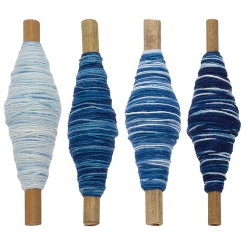 FREEBLOSS 4 Stück Sashiko Garn Sashiko Strang 35 Yards * 4 Farben Nähgarn Baumwollstickgarn Japanisches Quilting Und Stick Sashiko Kit Zubehör Gemischtes Blau von FREEBLOSS