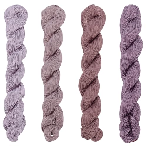 FREEBLOSS 4 Stück Sashiko Garn Sashiko Strang 4 x 100 m Stickgarn Aus Reiner Baumwolle Japanische Nähgarne Quilt Und Stick Nähset Zubehör 4 violette Themenfarben FREEBLOSS 4 Stück Sashiko Garn Sashiko Strang 4 x 100 m Stickgarn Aus Reiner Baumwolle Japanische Nähgarne Quilt Und Stick Nähset Zubehör 4 violette Themenfarben von FREEBLOSS