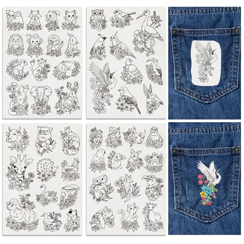FREEBLOSS 49 Stück Wasserlösliche Stickvorlagen Wildtiere Stickaufkleber Wasserlöslicher Stabilisator für Stickereianfänger Handnähen DIY Reparatur von Kleidung FREEBLOSS 49 Stück Wasserlösliche Stickvorlagen Wildtiere Stickaufkleber Wasserlöslicher Stabilisator für Stickereianfänger Handnähen DIY Reparatur von Kleidung von FREEBLOSS