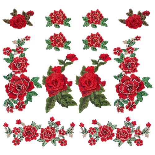 FREEBLOSS 6 Paar 3D-Rosen-Aufnäher, bestickte Applikation, Blumenaufnäher, 5 Stile, schöner Blumenaufnäher für Kleidung, Jeans, Jacken, DIY-Dekoration, 8,1 cm ~ 27,9 cm FREEBLOSS 6 Paar 3D-Rosen-Aufnäher, bestickte Applikation, Blumenaufnäher, 5 Stile, schöner Blumenaufnäher für Kleidung, Jeans, Jacken, DIY-Dekoration, 8,1 cm ~ 27,9 cm von FREEBLOSS