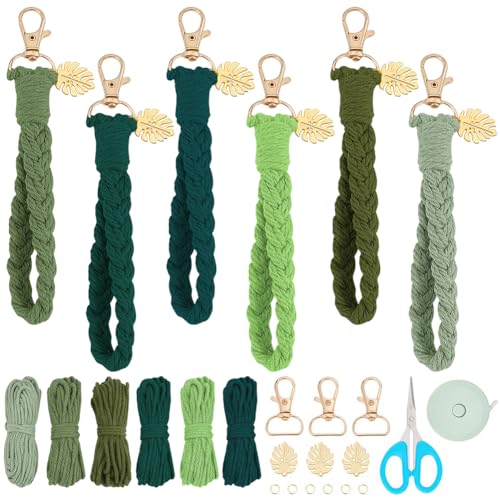 FREEBLOSS 6 Set DIY Makramee Blatt Schlüsselanhänger Set Boho Makramee Schlüsselanhänger Set Makramee Schlüsselband Set Bastelprojekte DIY Makramee Set Für Makramee Anfänger Mit Anleitung FREEBLOSS 6 Set DIY Makramee Blatt Schlüsselanhänger Set Boho Makramee Schlüsselanhänger Set Makramee Schlüsselband Set Bastelprojekte DIY Makramee Set Für Makramee Anfänger Mit Anleitung von FREEBLOSS