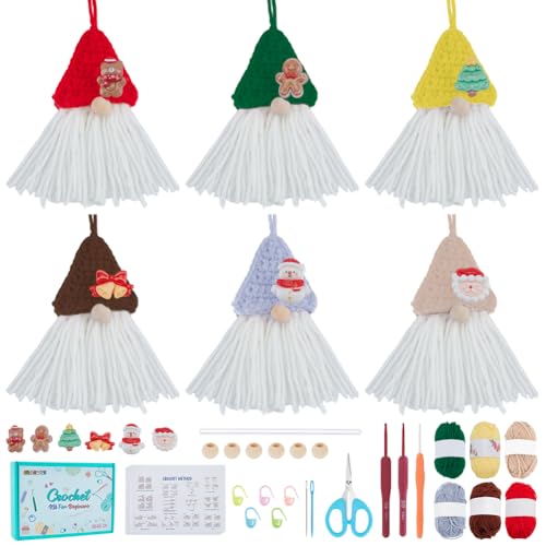 FREEBLOSS 6 Set Häkelset Für Anfänger Weihnachts Häkelwichtel Set Garn Für Häkel Starter Sets Mit Schritt Für Schritt Video Tutorials Handgefertigtes Zwergenhandwerk Für Erwachsene Und Anfänger FREEBLOSS 6 Set Häkelset Für Anfänger Weihnachts Häkelwichtel Set Garn Für Häkel Starter Sets Mit Schritt Für Schritt Video Tutorials Handgefertigtes Zwergenhandwerk Für Erwachsene Und Anfänger von FREEBLOSS