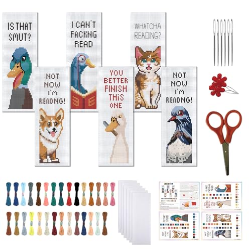 FREEBLOSS 6 Set Kreuzstich Lesezeichen Set Mit Lesethema Kreuzstich Set Mit Gestempelten Tieren Kreuzstich Set Mit Gestempelten Stickereien Und Anleitung Kreuzstich Sets Für Erwachsene 8.66''X3.14'' FREEBLOSS 6 Set Kreuzstich Lesezeichen Set Mit Lesethema Kreuzstich Set Mit Gestempelten Tieren Kreuzstich Set Mit Gestempelten Stickereien Und Anleitung Kreuzstich Sets Für Erwachsene 8.66''X3.14'' von FREEBLOSS