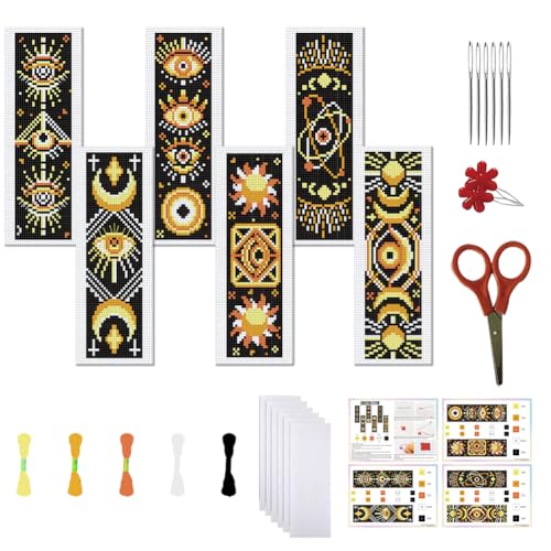 FREEBLOSS 6 Set Kreuzstich Lesezeichen Sets Kreuzstich Set Mit Aufdruck „Böser Blick“ Stick Lesezeichen Kreuzstich Set Mit Aufdruck „Mondphasen“ Stickset Für Erwachsene Und Anfänger FREEBLOSS 6 Set Kreuzstich Lesezeichen Sets Kreuzstich Set Mit Aufdruck „Böser Blick“ Stick Lesezeichen Kreuzstich Set Mit Aufdruck „Mondphasen“ Stickset Für Erwachsene Und Anfänger von FREEBLOSS