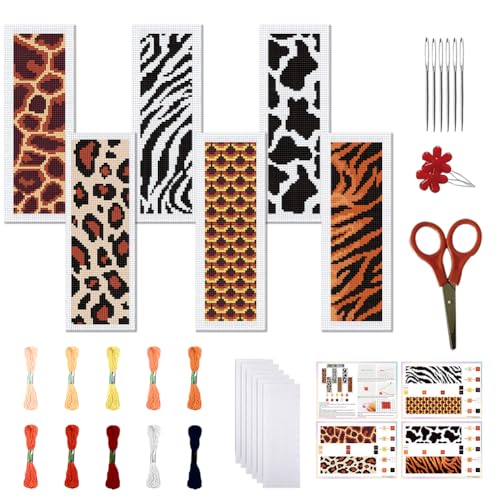 FREEBLOSS 6 Set Kreuzstich Lesezeichen Sets Leopardenmuster Gestempeltes Stickset Stich Lesezeichen DIY Lesezeichen Bedruckte Kreuzstich Sets Mit Anleitung Für Anfänger Und Erwachsene 8''X2.4'' FREEBLOSS 6 Set Kreuzstich Lesezeichen Sets Leopardenmuster Gestempeltes Stickset Stich Lesezeichen DIY Lesezeichen Bedruckte Kreuzstich Sets Mit Anleitung Für Anfänger Und Erwachsene 8''X2.4'' von FREEBLOSS