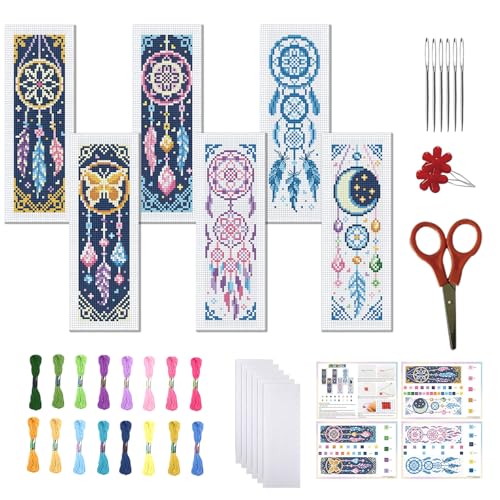 FREEBLOSS 6 Set Kreuzstich Lesezeichen Sets Traumfänger Muster Gestempeltes Stickset Stich Lesezeichen DIY Lesezeichen Bedruckte Kreuzstich Sets Mit Anleitung Für Anfänger Und Erwachsene 8''X2.4'' FREEBLOSS 6 Set Kreuzstich Lesezeichen Sets Traumfänger Muster Gestempeltes Stickset Stich Lesezeichen DIY Lesezeichen Bedruckte Kreuzstich Sets Mit Anleitung Für Anfänger Und Erwachsene 8''X2.4'' von FREEBLOSS