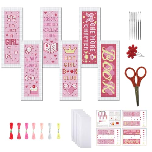 FREEBLOSS 6 Set Rosa Kreuzstich Lesezeichen Sets Herzmuster Gestempeltes Kreuzstich Set DIY Stickset Lesezeichen Bastelset Mit Anleitung Für Anfänger 6x20cm FREEBLOSS 6 Set Rosa Kreuzstich Lesezeichen Sets Herzmuster Gestempeltes Kreuzstich Set DIY Stickset Lesezeichen Bastelset Mit Anleitung Für Anfänger 6x20cm von FREEBLOSS