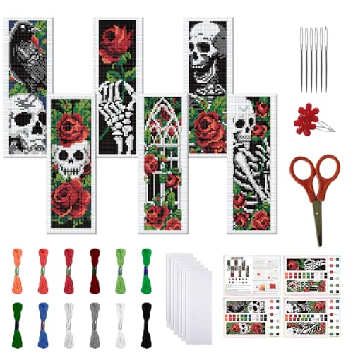 FREEBLOSS 6 Teiliges Kreuzstich Lesezeichen Set Für Erwachsene Anfänger Gestempeltes Kreuzstich Im Gotischen Stil Mit Anleitung Selbstklebendes Filz Stickerei Lesezeichen Set FREEBLOSS 6 Teiliges Kreuzstich Lesezeichen Set Für Erwachsene Anfänger Gestempeltes Kreuzstich Im Gotischen Stil Mit Anleitung Selbstklebendes Filz Stickerei Lesezeichen Set von FREEBLOSS