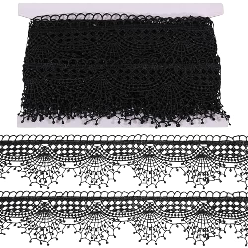 FREEBLOSS 6 Yards Schwarze Spitzenborte Mit Spinnennetz Motiv Spitzenbandbesatz 2.4" Breiten Dekorative Nähbänder Für Kleidung Halloweenkostüm Wohnkultur DIY Handwerk FREEBLOSS 6 Yards Schwarze Spitzenborte Mit Spinnennetz Motiv Spitzenbandbesatz 2.4" Breiten Dekorative Nähbänder Für Kleidung Halloweenkostüm Wohnkultur DIY Handwerk von FREEBLOSS