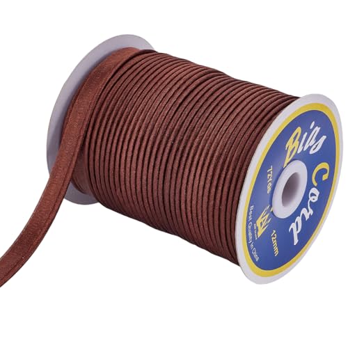 FREEBLOSS 72 Yards Braunes Paspelschrägband Paspelbesatz Mit Kederkordel Schrägband Nahtband Zum Nähen 1.3cm Breites Nähschrägband von FREEBLOSS