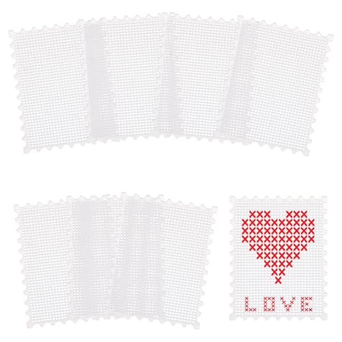 FREEBLOSS 8 Stück Kreuzstich Rohlinge Acryl Rohlinge Zum Sticken Kreuzstich Zubehör Zum Üben von Kreuzstichen Holz Kreuzstich Stoff Gezählter Kreuzstich von FREEBLOSS