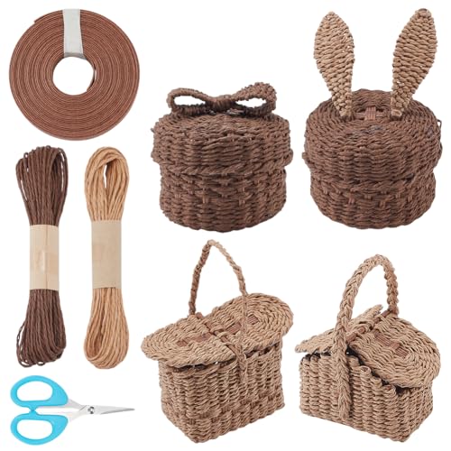 FREEBLOSS 8-teiliges Miniatur-Rattan-Korb-Set zum Selbermachen von Korben mit Griffen für kleine Geburtstagspartys oder Babypartys FREEBLOSS 8-teiliges Miniatur-Rattan-Korb-Set zum Selbermachen von Korben mit Griffen für kleine Geburtstagspartys oder Babypartys von FREEBLOSS