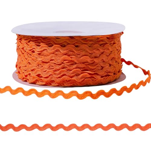 FREEBLOSS 91,4 m Rick-Rack, gewellt, gebogen, Fransenborte 0,5 cm breit, dekorative Nähborte für Bastelarbeiten, Quilten, DIY-Projekte, lebendige Farben, Vintage-inspiriertes Wellendesign, Orange FREEBLOSS 91,4 m Rick-Rack, gewellt, gebogen, Fransenborte 0,5 cm breit, dekorative Nähborte für Bastelarbeiten, Quilten, DIY-Projekte, lebendige Farben, Vintage-inspiriertes Wellendesign, Orange von FREEBLOSS