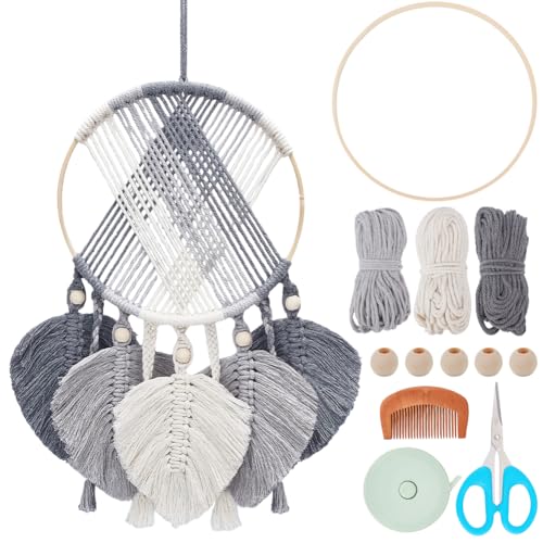 FREEBLOSS DIY Makramee Traumfänger Set DIY Makramee Set Für Anfänger Mit Video Tutorials Makramee Set Mit Langen Quasten Makramee Quasten Wandbehang Für Heimdekoration Für Makramee Fans FREEBLOSS DIY Makramee Traumfänger Set DIY Makramee Set Für Anfänger Mit Video Tutorials Makramee Set Mit Langen Quasten Makramee Quasten Wandbehang Für Heimdekoration Für Makramee Fans von FREEBLOSS