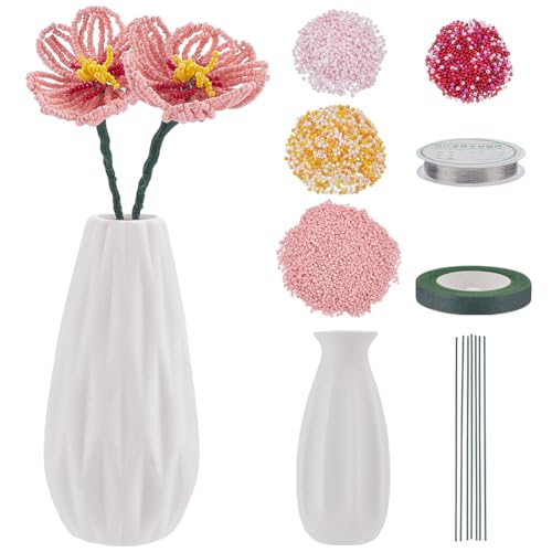 FREEBLOSS DIY Perlenblumen Set Blumenperlen Set Chinesische Trompetenranke Blumenbastelset Für Anfänger Mit Anleitung Perlenblumenstrauß Set Bastelzubehör Für Künstliche Blumen Blumendekorationen FREEBLOSS DIY Perlenblumen Set Blumenperlen Set Chinesische Trompetenranke Blumenbastelset Für Anfänger Mit Anleitung Perlenblumenstrauß Set Bastelzubehör Für Künstliche Blumen Blumendekorationen von FREEBLOSS