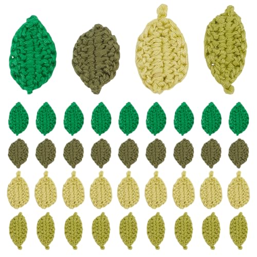 FREEBLOSS Häkel-Blätter-Verzierung, gehäkelt, handgefertigt, Blattverzierungen, zum Aufnähen, gestrickt, handgefertigte Applikationen für Kleidung oder Kunsthandwerk, DIY-Dekoration, 4 Farben, 3,6 x FREEBLOSS Häkel-Blätter-Verzierung, gehäkelt, handgefertigt, Blattverzierungen, zum Aufnähen, gestrickt, handgefertigte Applikationen für Kleidung oder Kunsthandwerk, DIY-Dekoration, 4 Farben, 3,6 x von FREEBLOSS