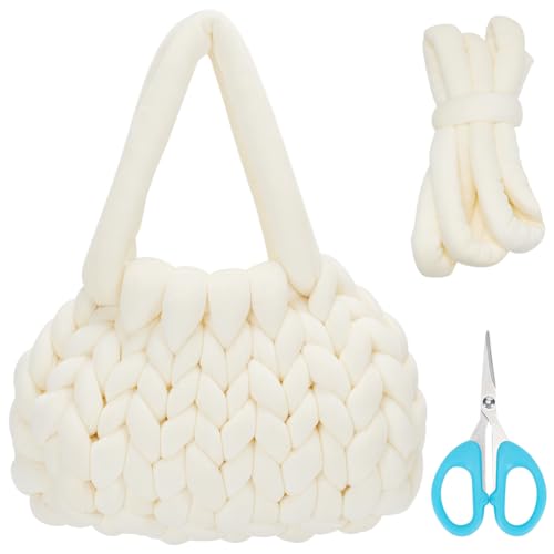 FREEBLOSS Häkelset Für Anfänger, Weiches, Grobes Garn Zum Handstricken, Häkel Einkaufstasche, Häkeltasche Starter Set Mit Video Tutorials, Cloudy Yarn Handstrick Taschen Set Inklusive Aller Werkzeuge FREEBLOSS Häkelset Für Anfänger, Weiches, Grobes Garn Zum Handstricken, Häkel Einkaufstasche, Häkeltasche Starter Set Mit Video Tutorials, Cloudy Yarn Handstrick Taschen Set Inklusive Aller Werkzeuge von FREEBLOSS