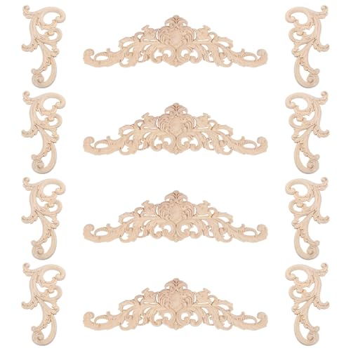 FREEBLOSS Holzapplikationen und Onlays, 3 Stile, dekorative Holzapplikationen, DIY, geschnitzte Onlay-Holzapplikationen, Verzierungen für Möbel, Tür, Bett, Wanddekoration, 12 Stück FREEBLOSS Holzapplikationen und Onlays, 3 Stile, dekorative Holzapplikationen, DIY, geschnitzte Onlay-Holzapplikationen, Verzierungen für Möbel, Tür, Bett, Wanddekoration, 12 Stück von FREEBLOSS