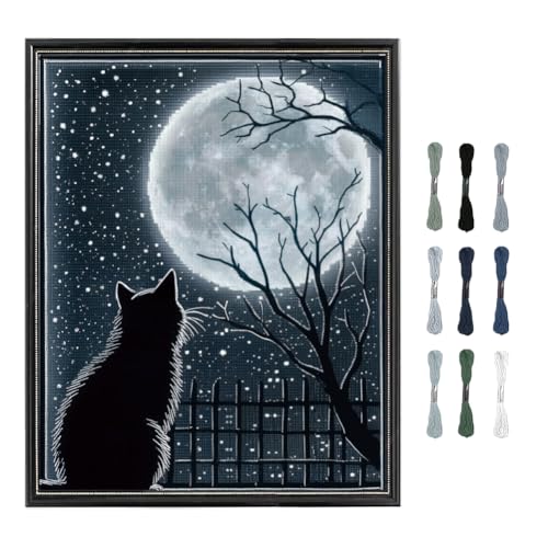 FREEBLOSS Kreuzstich Set Mit Katzenmotiv Gestempelte Stickerei Zum Aufhängen An Der Wand Vorgedruckte Stiche Übungsset Mit Anleitung Für Anfänger Kreuzstich Set Für Erwachsene Handgefertigtes FREEBLOSS Kreuzstich Set Mit Katzenmotiv Gestempelte Stickerei Zum Aufhängen An Der Wand Vorgedruckte Stiche Übungsset Mit Anleitung Für Anfänger Kreuzstich Set Für Erwachsene Handgefertigtes von FREEBLOSS