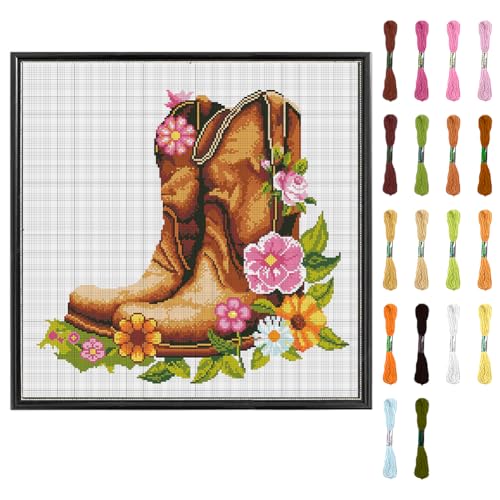 FREEBLOSS Kreuzstich Set Zum Selbermachen Wandbehang „Stiefel Voller Blumen“ Gestempeltes Kreuzstich Wandgemälde Kreuzstich Im Retro Stil Wandkunst Für Zuhause Cross Stitch Kit FREEBLOSS Kreuzstich Set Zum Selbermachen Wandbehang „Stiefel Voller Blumen“ Gestempeltes Kreuzstich Wandgemälde Kreuzstich Im Retro Stil Wandkunst Für Zuhause Cross Stitch Kit von FREEBLOSS