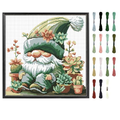 FREEBLOSS Kreuzstichset Mit Gnom Stempel Kreuzstich Wandbehang Für Erwachsene Mit Anleitung Reines Baumwolltuch Für Anfänger Ohne Rahmen 45x45cm FREEBLOSS Kreuzstichset Mit Gnom Stempel Kreuzstich Wandbehang Für Erwachsene Mit Anleitung Reines Baumwolltuch Für Anfänger Ohne Rahmen 45x45cm von FREEBLOSS