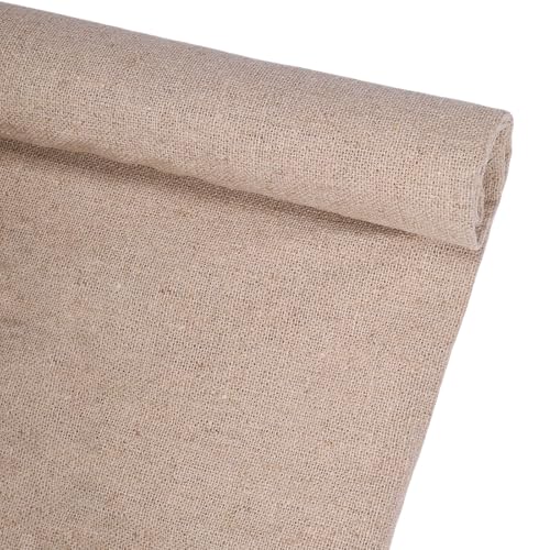 FREEBLOSS Leinen-Leinenstoff, Meterware, zum Bemalen von grobem Leinenstoff, 60 x 100 cm von FREEBLOSS