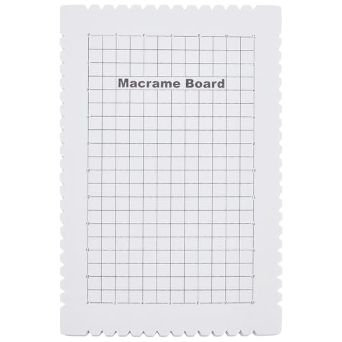 FREEBLOSS Makramee Brett Eva Schaumstoffgitter Handgefertigtes Flechtbrett Flechten Bastelhelfer Zum Knoten Makramee Zubehör Für Anfänger 24.5x16cm /9.6x6.3 Zoll von FREEBLOSS