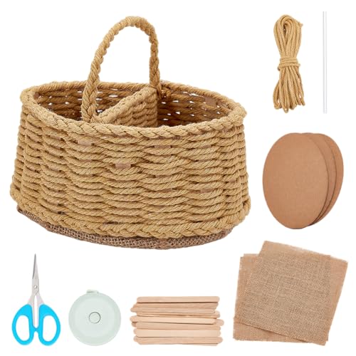FREEBLOSS Makramee Korb Set Zum Flechten von Körben Für Anfänger Aufbewahrungskorb Aufbewahrungsbehälter DIY Korb Set Korbherstellungszubehör Für Erwachsene FREEBLOSS Makramee Korb Set Zum Flechten von Körben Für Anfänger Aufbewahrungskorb Aufbewahrungsbehälter DIY Korb Set Korbherstellungszubehör Für Erwachsene von FREEBLOSS