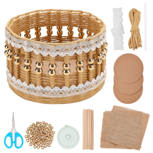 FREEBLOSS Makramee Korb Set Zum Flechten von Körben Für Anfänger Aufbewahrungskorb DIY Aufbewahrungsbehälter Zubehör Zum Korbmachen DIY Korb Organizer Für Das Schlafzimmer FREEBLOSS Makramee Korb Set Zum Flechten von Körben Für Anfänger Aufbewahrungskorb DIY Aufbewahrungsbehälter Zubehör Zum Korbmachen DIY Korb Organizer Für Das Schlafzimmer von FREEBLOSS