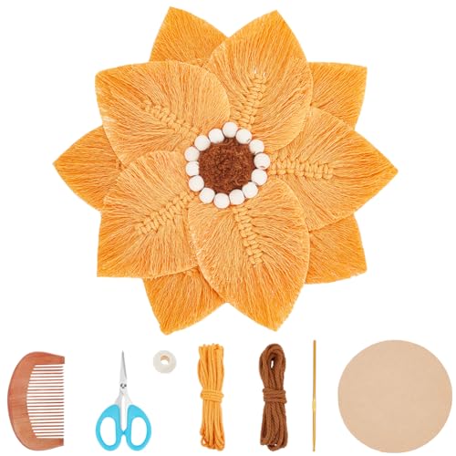 FREEBLOSS Makramee Sonnenblume Wandbehang DIY Makramee-Set für Anfänger Makramee hängende Ornamente für Erwachsene Makramee-Set für Raumdekoration Geschenk FREEBLOSS Makramee Sonnenblume Wandbehang DIY Makramee-Set für Anfänger Makramee hängende Ornamente für Erwachsene Makramee-Set für Raumdekoration Geschenk von FREEBLOSS