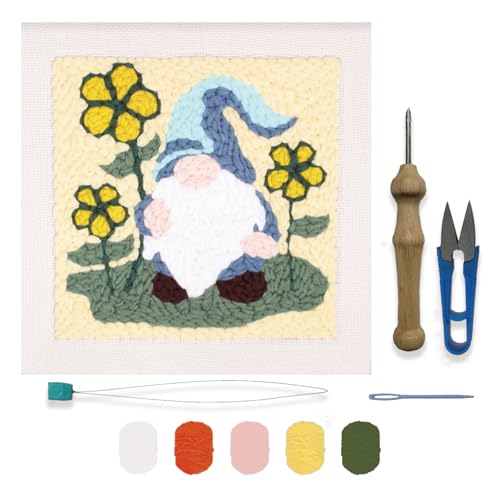 FREEBLOSS Punch Needle Kit Gnomes Stickmuster Punch Needle Stickerei Starter Kits Inklusive Punch Needle Garn, Stoff, Anleitungen Bastelsets Für Erwachsene Und Anfänger FREEBLOSS Punch Needle Kit Gnomes Stickmuster Punch Needle Stickerei Starter Kits Inklusive Punch Needle Garn, Stoff, Anleitungen Bastelsets Für Erwachsene Und Anfänger von FREEBLOSS