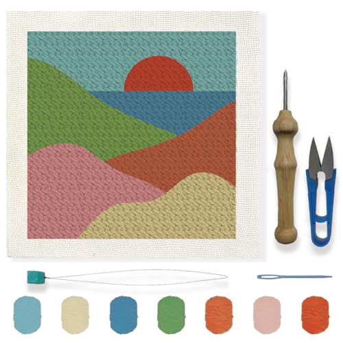 FREEBLOSS Punch Needle Kit Stanznadel Stickerei Set Punch Needle Set Erwachsene Landschaftsmuster Punch Needle Starter Kit Punch Needle Garn und Stoff mit Anleitung für Erwachsene FREEBLOSS Punch Needle Kit Stanznadel Stickerei Set Punch Needle Set Erwachsene Landschaftsmuster Punch Needle Starter Kit Punch Needle Garn und Stoff mit Anleitung für Erwachsene von FREEBLOSS
