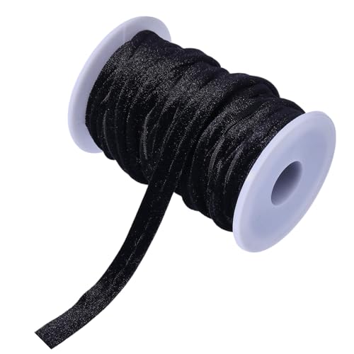 FREEBLOSS Samtband, 12,7 m, schwarz, 1,2 cm breit, Samtpaspelierung, Fransen von Yard, Nähfransen für Bastelprojekte, Geschenkverpackungen, Hochzeitsdekoration FREEBLOSS Samtband, 12,7 m, schwarz, 1,2 cm breit, Samtpaspelierung, Fransen von Yard, Nähfransen für Bastelprojekte, Geschenkverpackungen, Hochzeitsdekoration von FREEBLOSS