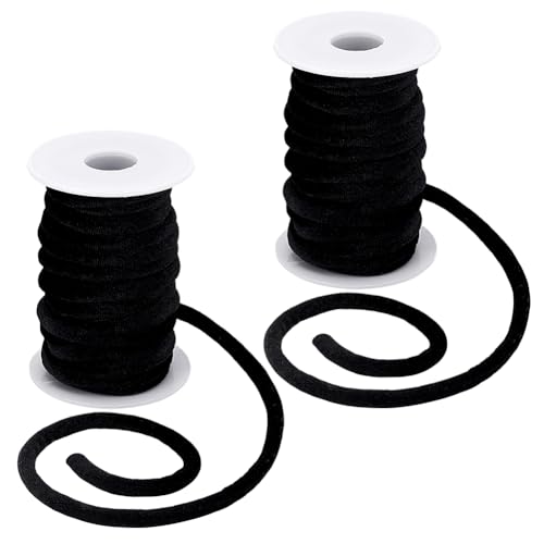 FREEBLOSS Samtkordel, 6 mm, weiche Kordel zum Nähen, schwarze Samtkordel, Paspelierung, Nähborte für Bastelarbeiten, Schmuckherstellung, 15 m FREEBLOSS Samtkordel, 6 mm, weiche Kordel zum Nähen, schwarze Samtkordel, Paspelierung, Nähborte für Bastelarbeiten, Schmuckherstellung, 15 m von FREEBLOSS