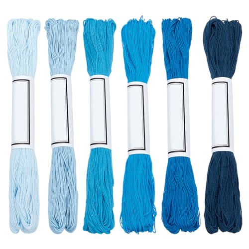 FREEBLOSS Sashiko-Faden, 6 Knäuel, 100 % Baumwollkordel, marineblau, japanische Stickerei, Sashikofäden zum Handnähen, dickes Sashiko-Garn für japanisches Stickzubehör, Sticktwist FREEBLOSS Sashiko-Faden, 6 Knäuel, 100 % Baumwollkordel, marineblau, japanische Stickerei, Sashikofäden zum Handnähen, dickes Sashiko-Garn für japanisches Stickzubehör, Sticktwist von FREEBLOSS