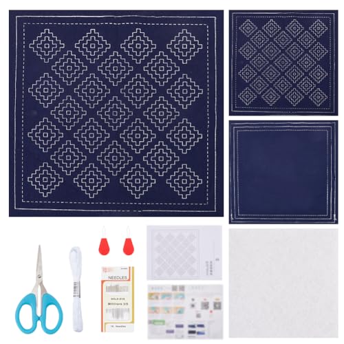 FREEBLOSS Sashiko Teematte, DIY Sashiko Set Mit Anleitung, Vorgedrucktes Muster Sashiko Set Für Anfänger, 10.24 x 10.24'' Persimmonblüten Sashiko Teematte, Sashiko Japanisches Handarbeitsset FREEBLOSS Sashiko Teematte, DIY Sashiko Set Mit Anleitung, Vorgedrucktes Muster Sashiko Set Für Anfänger, 10.24 x 10.24'' Persimmonblüten Sashiko Teematte, Sashiko Japanisches Handarbeitsset von FREEBLOSS