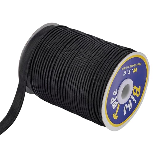 FREEBLOSS Schrägband mit Schweißschnur, Schrägband zum Nähen, 1,3 cm breit, 70 m, Schwarz FREEBLOSS Schrägband mit Schweißschnur, Schrägband zum Nähen, 1,3 cm breit, 70 m, Schwarz von FREEBLOSS