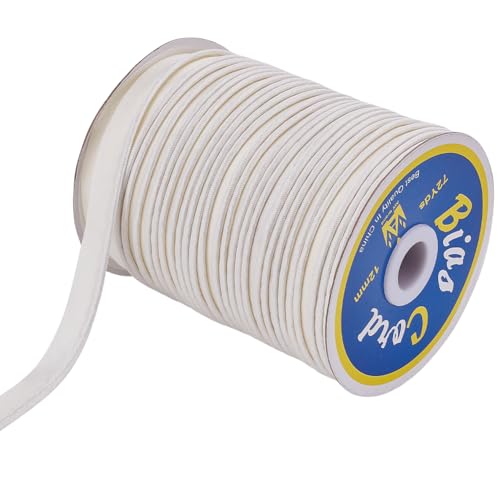 FREEBLOSS Schrägband mit Schweißschnur, Schrägband zum Nähen, 1,3 cm breit, 70 m, Weiß FREEBLOSS Schrägband mit Schweißschnur, Schrägband zum Nähen, 1,3 cm breit, 70 m, Weiß von FREEBLOSS