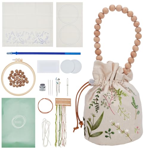 FREEBLOSS Stickset Mit Kordelzug Blumen Stickset Für Damenhandtasche Nadelspitzenset Für Erwachsene Stickset Mit Anleitung Handgefertigte Eimertasche Stick Starter Set Für Anfänger FREEBLOSS Stickset Mit Kordelzug Blumen Stickset Für Damenhandtasche Nadelspitzenset Für Erwachsene Stickset Mit Anleitung Handgefertigte Eimertasche Stick Starter Set Für Anfänger von FREEBLOSS
