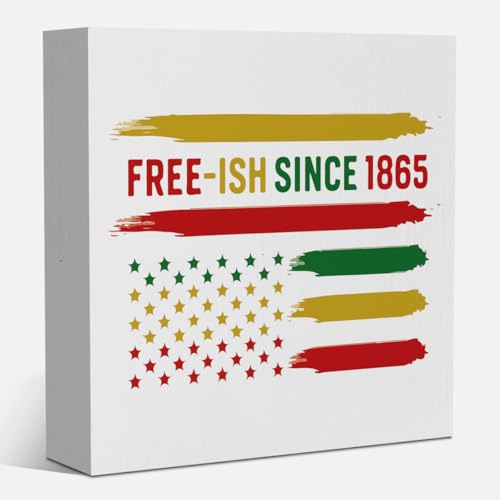 Juneteenth Dekorationen für Home Office 1865 Juneteenth Tischdekoration Freedom Day Party Decor Free-ish Since 1865 Black History Decorations 12,7 x 12,7 cm von FREHVN