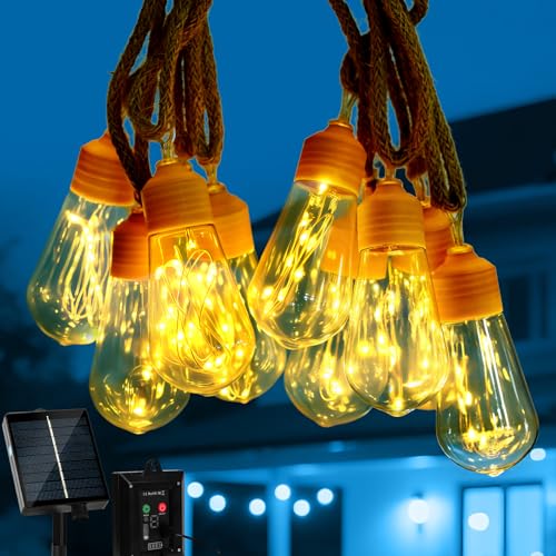 FREMON Solar Lichterkette Aussen, 8 Modi Lichterkette Außen Solar, IP65 Wetterfest Lichterkette Außen Strom, Led Lichterkette Solar Aufladbar für Garten, Balkon, Terasse, Party, Camping, Vintage Deko FREMON Solar Lichterkette Aussen, 8 Modi Lichterkette Außen Solar, IP65 Wetterfest Lichterkette Außen Strom, Led Lichterkette Solar Aufladbar für Garten, Balkon, Terasse, Party, Camping, Vintage Deko von FREMON