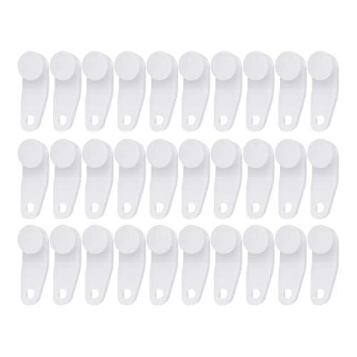 FREOJGU Gardinenhaken 30/60Pcs Vorhangschiene Gleiter Haken Weiß Traversen Stange Gleitet Ersatzteile for Fenster Dusche Gardinen Vorhang(1 Set) von FREOJGU