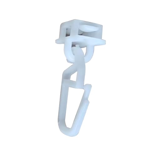 FREOJGU Gardinenhaken 50 Stück Vorhangfalthaken Fenstervorhangaufhänger Hängehaken Starke Spannung Cliphalter Pole Schienen Haushaltszubehör(50pcs) von FREOJGU