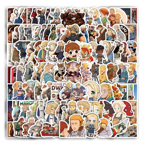 Delicious in Dungeon Aufkleber, Kawaii, kleine Aufkleber, dekorative Abdeckaufkleber für Laptop, Sammelalbum, Tagesplaner, 100 Stück Delicious in Dungeon Aufkleber, Kawaii, kleine Aufkleber, dekorative Abdeckaufkleber für Laptop, Sammelalbum, Tagesplaner, 100 Stück von FRESHOER