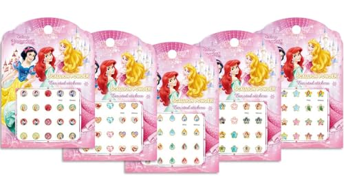 Princess Klebeohrringe Selbstklebende Kinder Prizessin Mädchen Ohrringe Sticker Earrings(5 Blätter) von FRESHOER