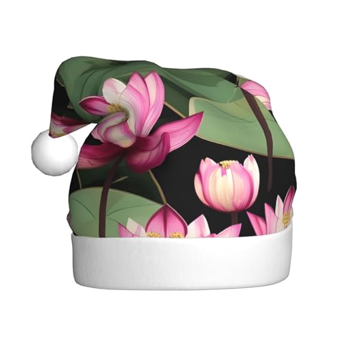 Asiatische Lotus Blume Erwachsene Plüsch Weihnachtsmütze Saisonale Hut Dekorationen Für Festliche Partys Und Feiern von FRESQA