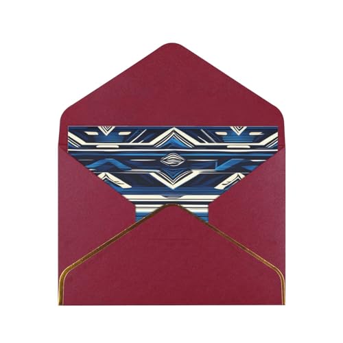 FRESQA Blaues polynesisches Maori-Tribal-Muster, ideal für Hochzeiten, Freundschaften und Feiertage, aus hochwertigem Perlglanzpapier von FRESQA