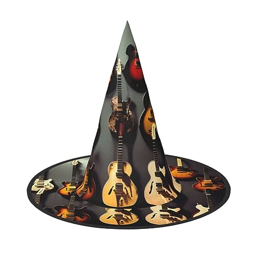 FRESQA Gitarrenkollektion, stilvolles Hexenhut-Kostüm für Damen, Halloween, Partyhut von FRESQA