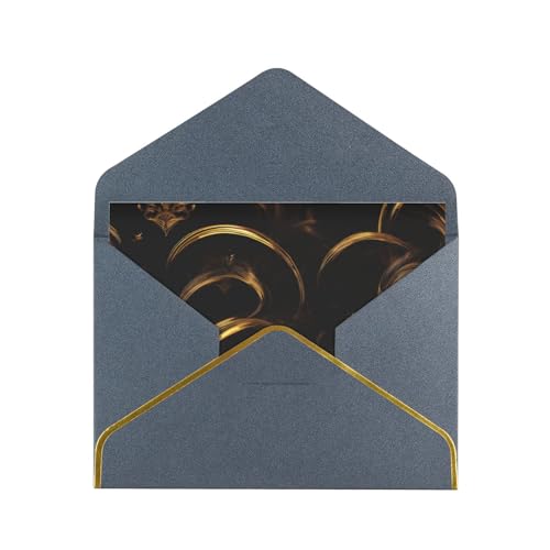 FRESQA Goldfarbene und schwarze Tapete, ideal für Hochzeiten, Freundschaften und Feiertage, hergestellt aus hochwertigem Perlglanz-Papier von FRESQA